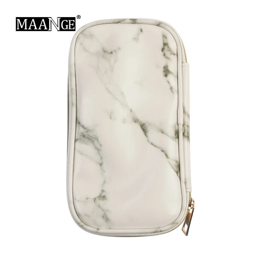 Factory Direct MAANGE Portable Marble Makeup Brush Bag Makeup Tools Cosmetic Bag Hot Selling Gift for Women