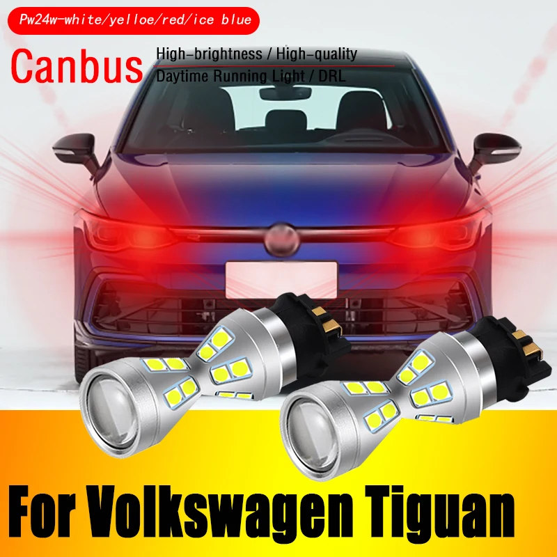 

2pcs Car Canbus NO Error PWY24W PW24W LED Bulb For VW Volkswagen Tiguan Daytime Running light DRL Auto LED bulb Accessories