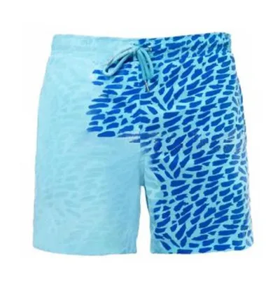 2020 Color Changing Swim Shorts for Boys Bathing Suit Quick Dry Beach Swimming Trunks Water Hot Discoloration Board Shorts men