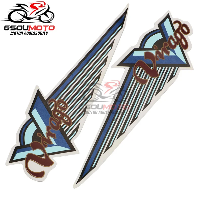 Motorcycle Tank Emblem Badge Sticker Decals  For Yamaha Virago XV125 XV250 XV400 XV 500 700 750 920 1000 1100 Fuel Gas Pad Decal