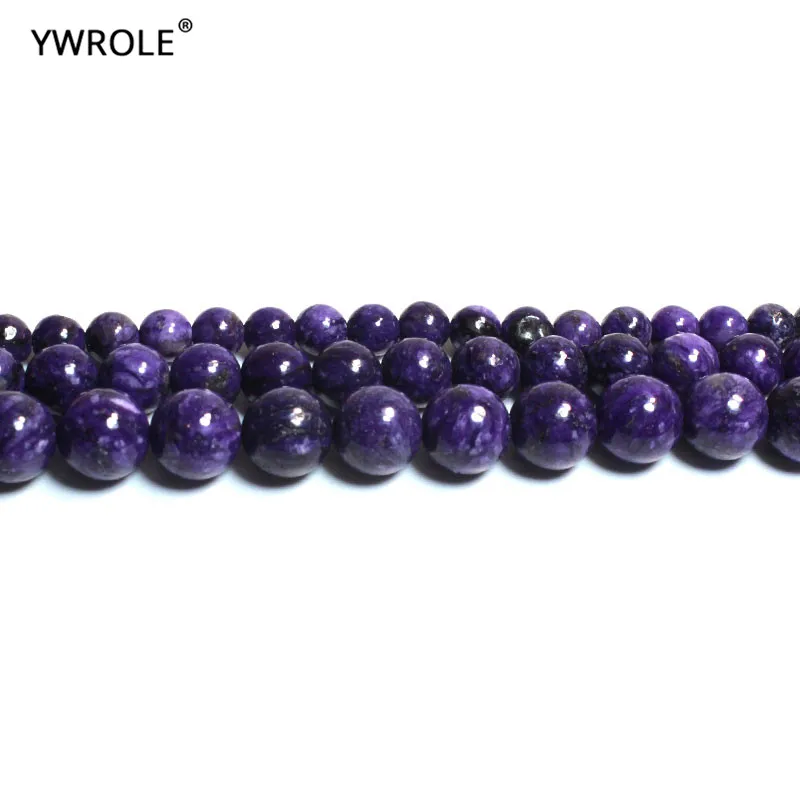 Top AAA 100% Natural Charoite Purple Gem stone Round Natural Stone Beads For Jewelry Making Diy Bracelet Necklace 6/8/10mm