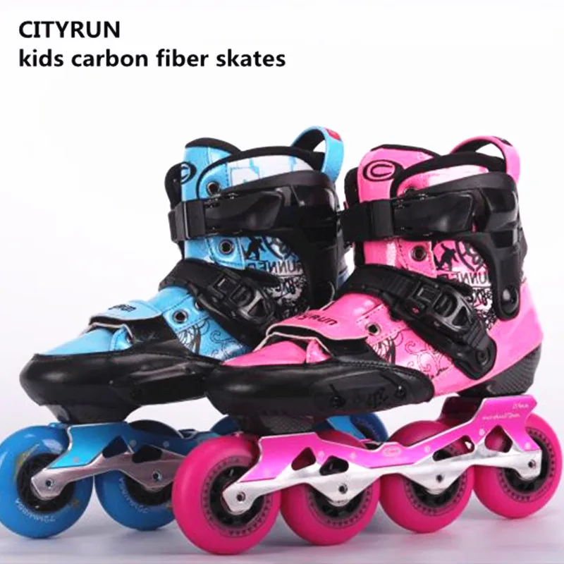 

CITYRUN Kids Junior Carbon Fiber Roller Skates Shoes for Boys Girls Daily wear Sports Inline FSK Slalom Good as SEBA KSJ Junior