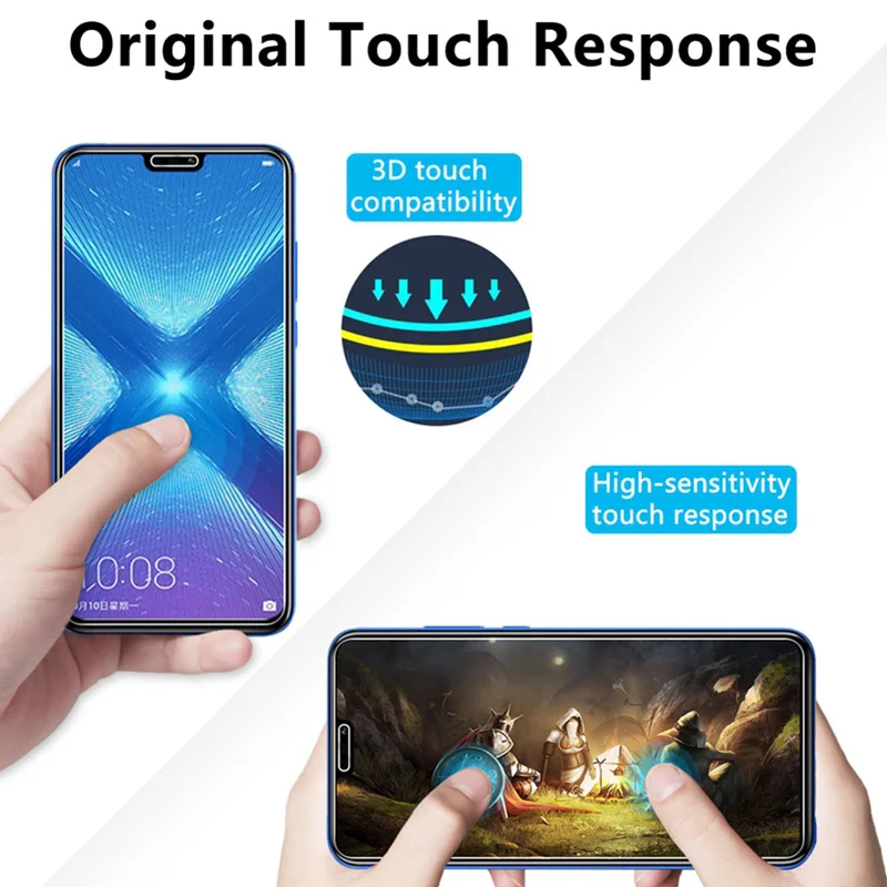 2 Piece HD Hard Tempered Glass for Huawei Honor 9X Pro 7X 6X 5X 8S 7S Screen Protector Film 9H Protective Glass for Honor 9X Pro