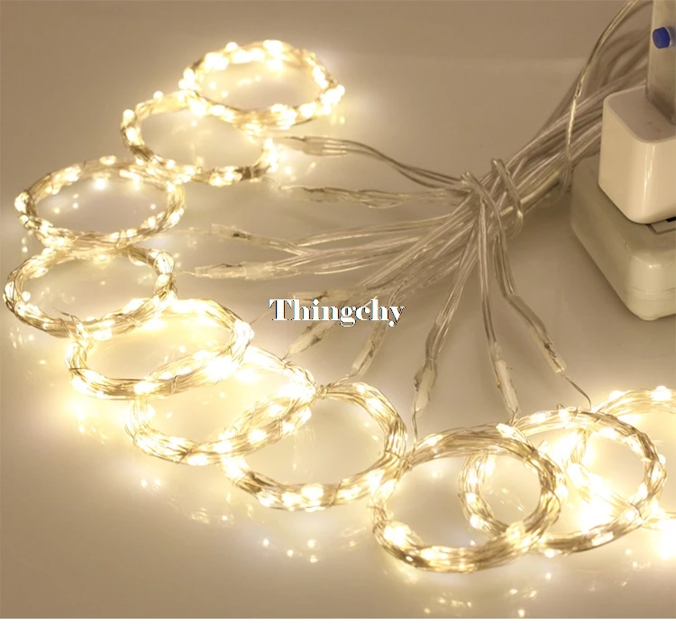 3M LED Curtain Garland on the Window USB String Lights Fairy Festoon Remote Control New Year Christmas Decorations for Home Room