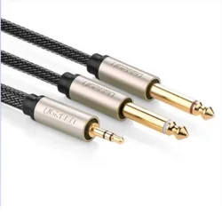 UGreen AV126 3.5mm Turn Dual 6.5 Audio Cable One Minute Two 6.35 Big 2 Core Computer Mixer Line