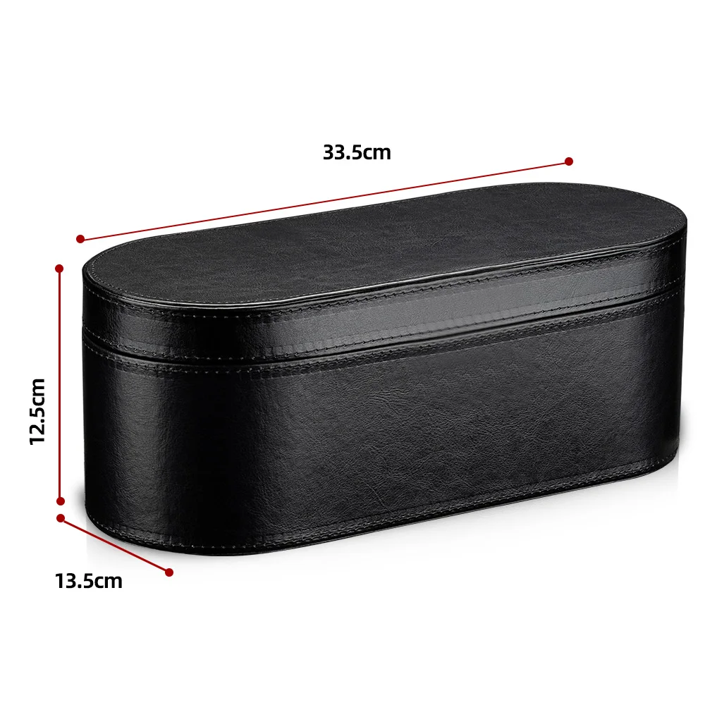 Leather Jewelry Box for Women, Portable Storage Organizer, Earring Holder, Zipper, Display Travel Case