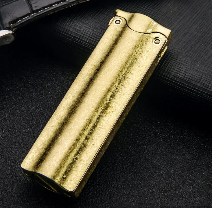 Stainless Steel kerosene Lighter Windproof Refillable Lighter Vintage Military Grinding Wheel Cigarette Lighter Gadgets for Men