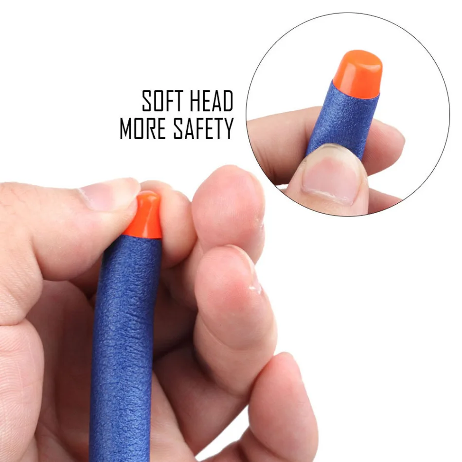 7.2cm Soft Hollow Head Refill Darts Toys Guns Bullets Kids EVA Ball Weapons Blaster Pellet Shoot Precise for Nerf n-Strike Boys