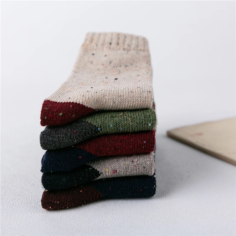 Chaussettes d\'hiver pour hommes, longues, épaisses, chaudes, en laine, haute qualité, Version étendue, durables, extensibles, bon marché, vente en