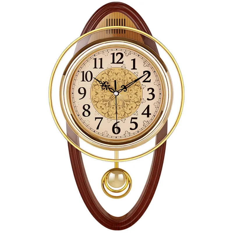 3d Schaukel Uhr Große Pendel Uhren Wand Luxus Vintage Shabby Chic Stille Uhr Uhr Mechanismus Reloj De Pared Gold Wanduhr