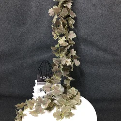 170cm Artificial Maple Leaves Rattan Wall Hanging Plants Fake Creeper Silk Ivy Leaf Long Tree Branch For Home Wedding Xmas Decor