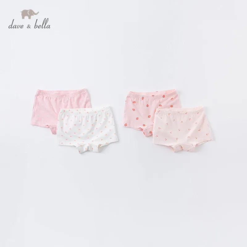 DBZ16099 dave bella baby girls fashion 2 pieces one set cotton cute print girl panties