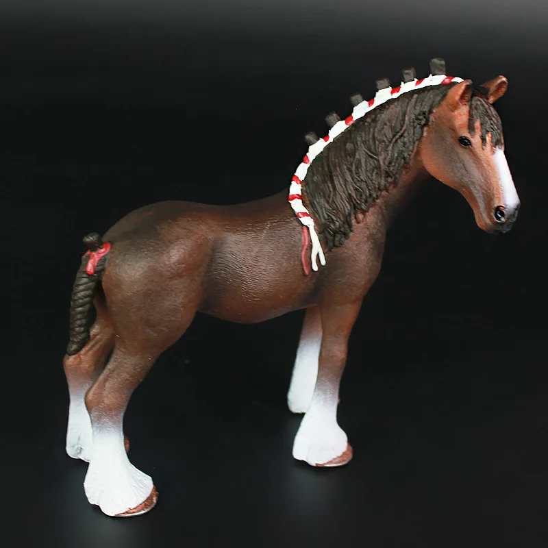 Cute Brown Horse Model Real Life Representation Plastic Toy Gift Approximate Dimensions 13X6.6X12.5cm XF3028