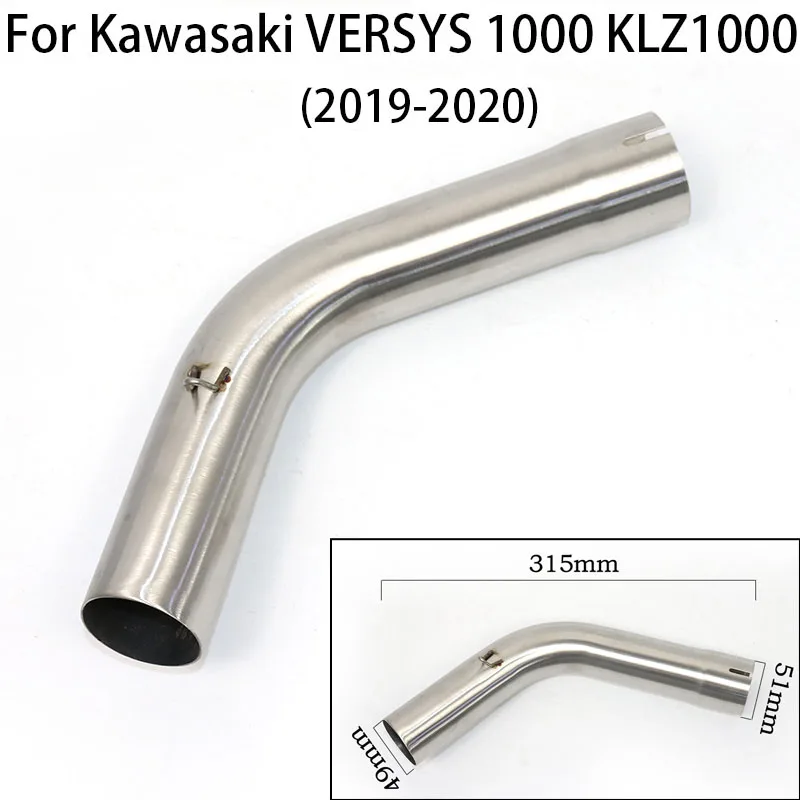 

For Kawasaki Versys 1000 KLZ1000 2019-20 Motorcycle Exhaust Front Pipe Muffler Middle Link Connect Pipe Stainless Steel Slip On