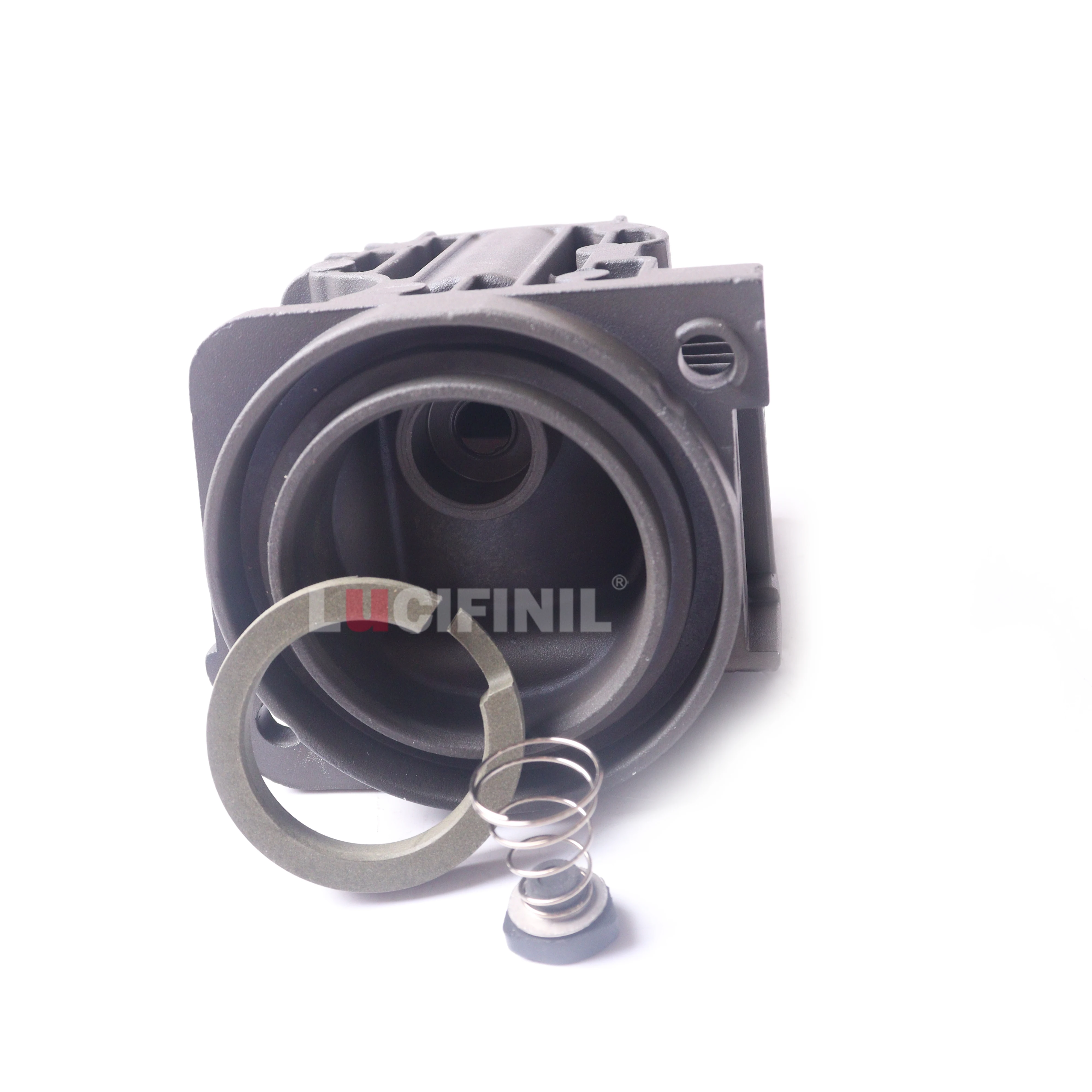 LuCIFINIL Cylinder Head With Hole Spring Valve O-Ring For VW Touareg Porsche Cayenne Jeep Grand Cherokee Air Compressor