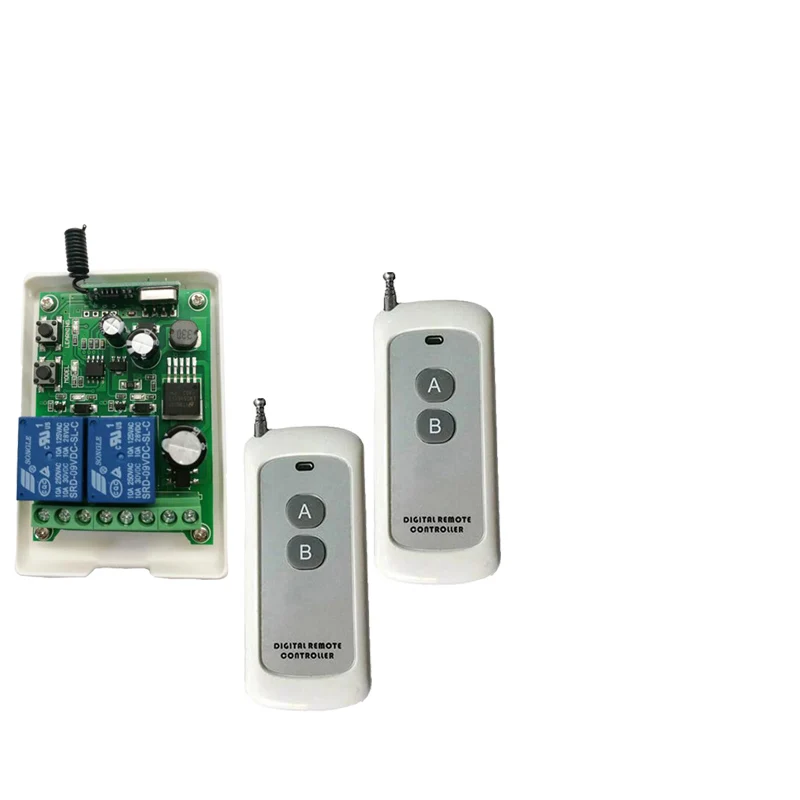 

Универсальный беспроводной пульт дистанционного управления дальностью 500 м, 12 В постоянного тока, 24 В, 36 В, 48 В, 2 канала, 2-канальный модуль релейного приемника и радиочастотные пульты дистанционного управления