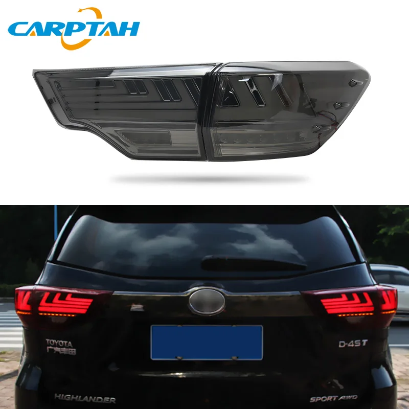 

LED Car Accessory Rear Running Lamp For Toyota Highlander 2015 2016 - 2018 Tail Lights Fog Lamp Turn Signal Reverse Brake Light