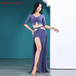 Belly Dance Costumes Set for Women Belly Dancing Half Sleeves Top+long Skirt 2pcs Oriental Dance Clothing Dance Wear Outfit Suit