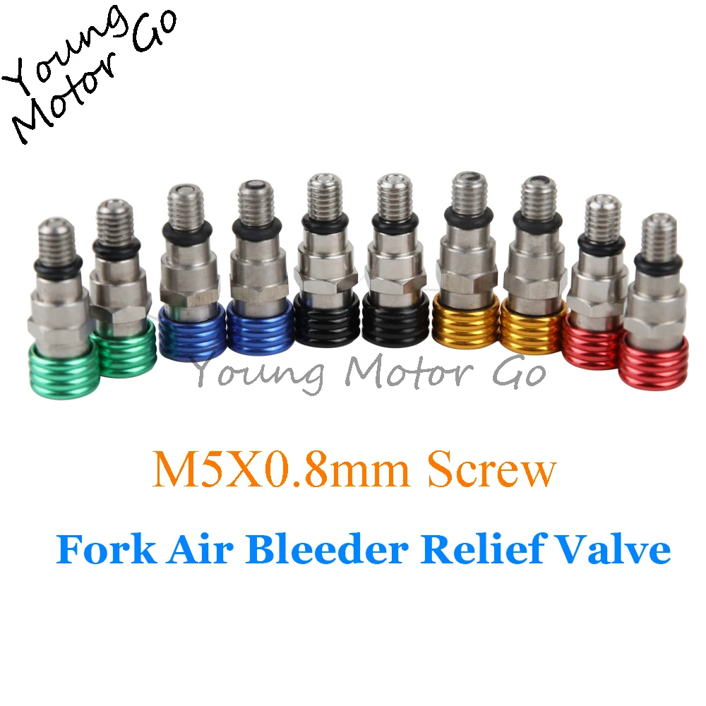 M5*0.8 Screw Fork Air Bleeder Relief Valve For Motorcycle Motocross KX125 KX KXF CRF 250 450 250R 250X 450 YZ125 WR250 Dirt Bike