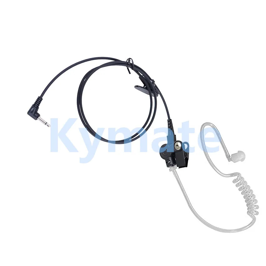 3.5 mm Single Earpiece Ear-hook Earphone With Spiral Cable Walkie Talkie Headset Polices Military Earphone For radio