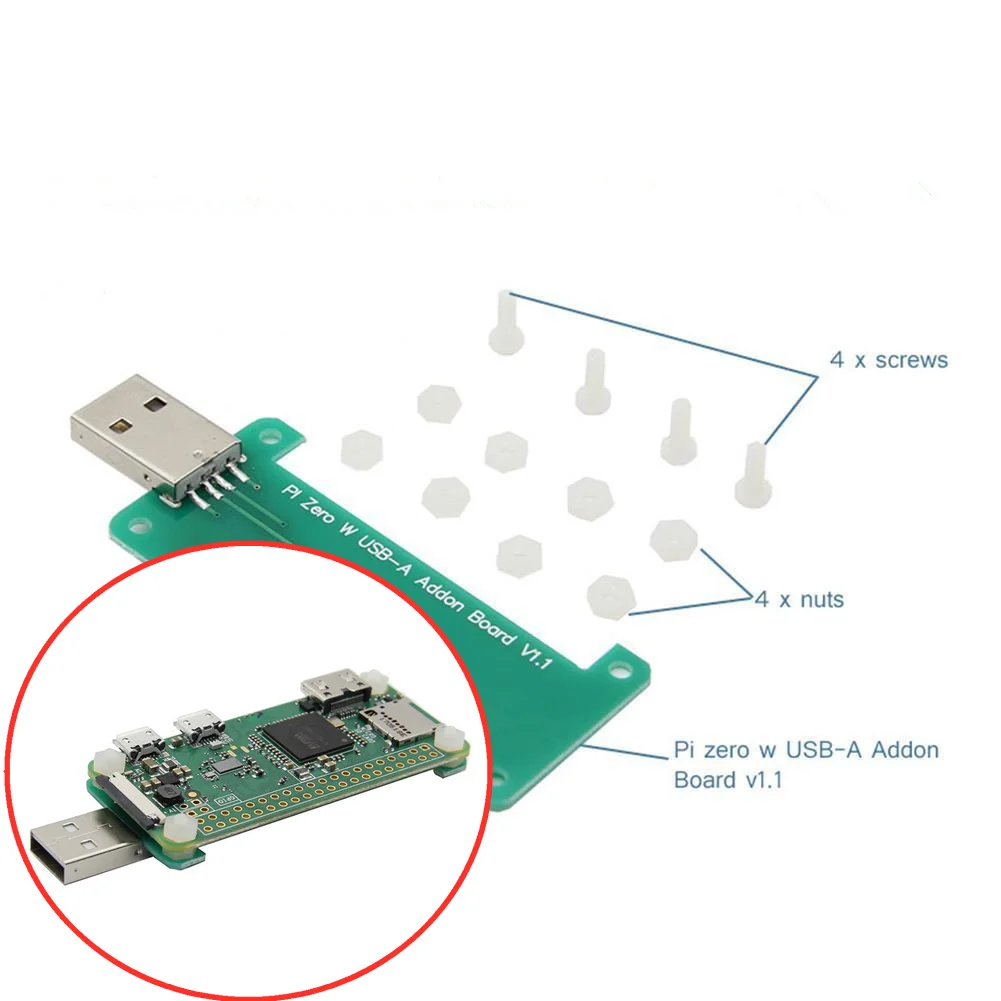 New USB-A Addon Board USB Connector U Disk Transmitter for Raspberry Pi Zero W/Raspberry Pi Zero Board