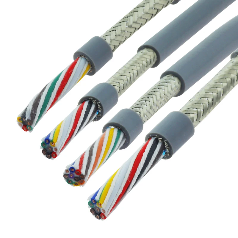 20/18/22AWG 2-20 cores Towline shielded cable 5m PVC flexible wire TRVVP resistance to bending corrosion resistant copper wire