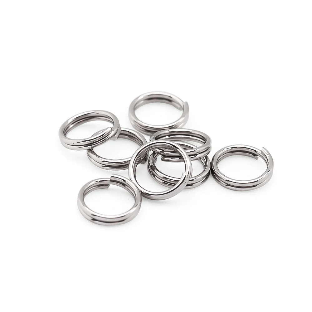 100pcs Stainless steel Jump Ring double rings Double Loops Split Rings Connectors DIY Jewelry Making Supplies for DIY Wholesale