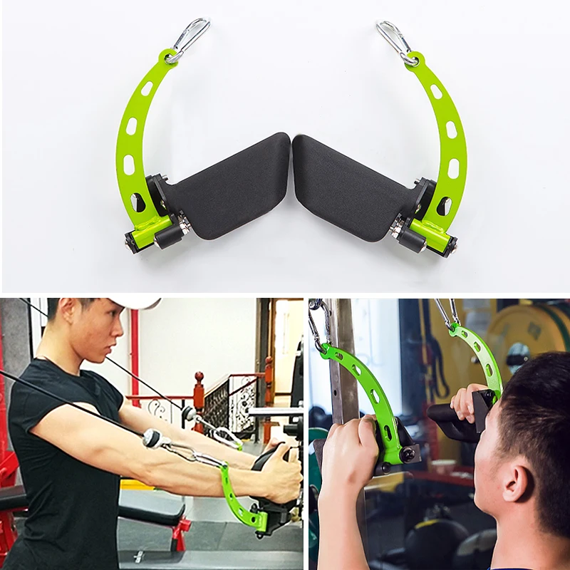 Fitness Lat Pull Down Bar Gym Pulley Cable Machine Attachment Rowing Workout T-bar V-bar High Low Biceps Triceps Training Handle