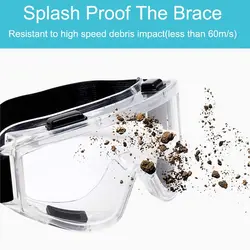 Safety Anti-Fog splash Goggle Dust-Proof Wind-Proof Labor Work Lab Eyewear Eye Protection Protective Research Glasses Clear Lens