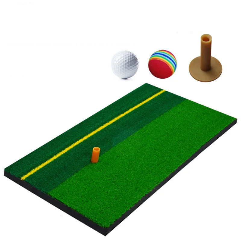 1PC Portable Golf Mat Practice Indoor Swing Hitting Grass Putting Pad With Tee Balls Outdoor Training Aids Mini Golf Accessories