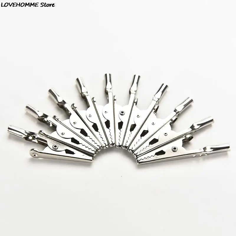 ZLinKJ 10Pcs/lot High Quality Stainless Steel Alligator Clips Alligator Crocodile Test Clips Cable Lead Screw Fixing Wholesale