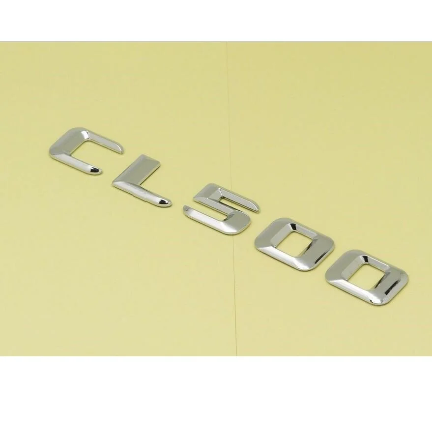 Chrome Shiny Silver Trunk 3D Letters Badges Emblems Sticker for Mercedes Benz CL Class CL55 CL63 AMG CL500 CL400 CL600 CL550