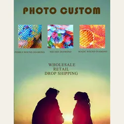 Custom LaoJieYuan Full square Diamond Painting Picture Custom of pebble round Diamond Embroidery Cross Stitch Home Decoration
