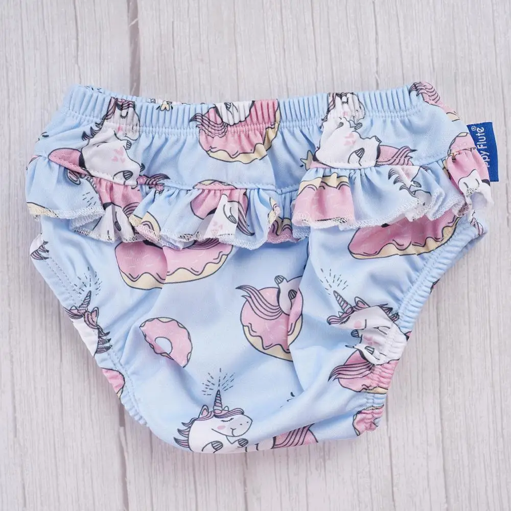 Mod YFlute-Pantalon de natation imperméable à imprimé floral pour bébé fille, couche-culotte de plage, bord ondulé, doux, noix 3, TAN6-25, nouveau