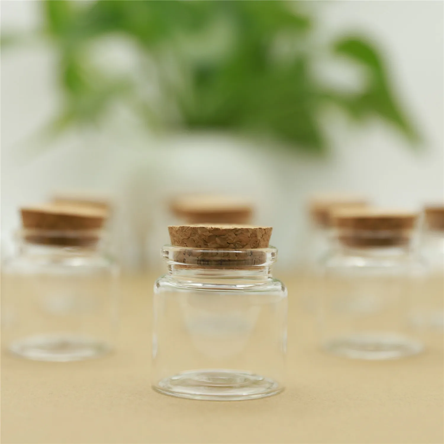 

6 Pieces 47*50mm 50ml Glass Jars Spicy Storage Cork Glass Bottle Stopper Containers spice storage Jars Vials Test Tube