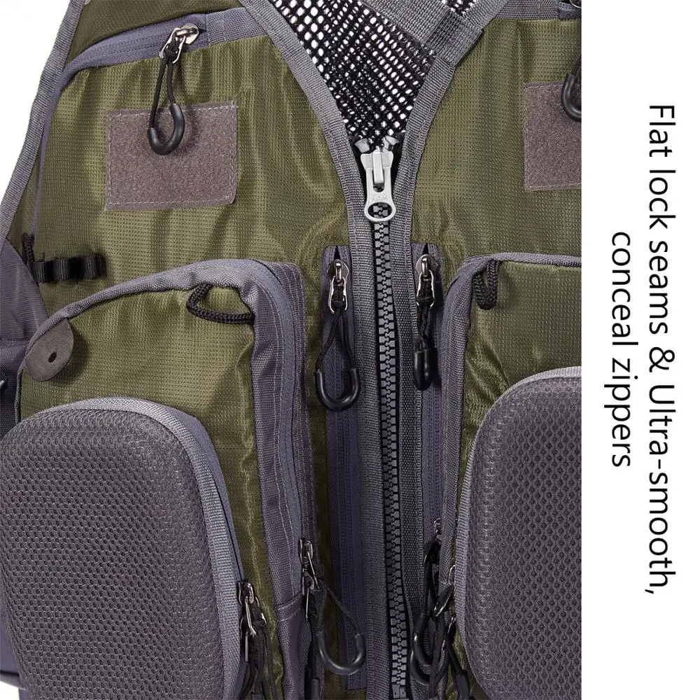 Bassdash Chaleco de Pesca con Correa Ajustable para Mosca y Lubina - imagen 5