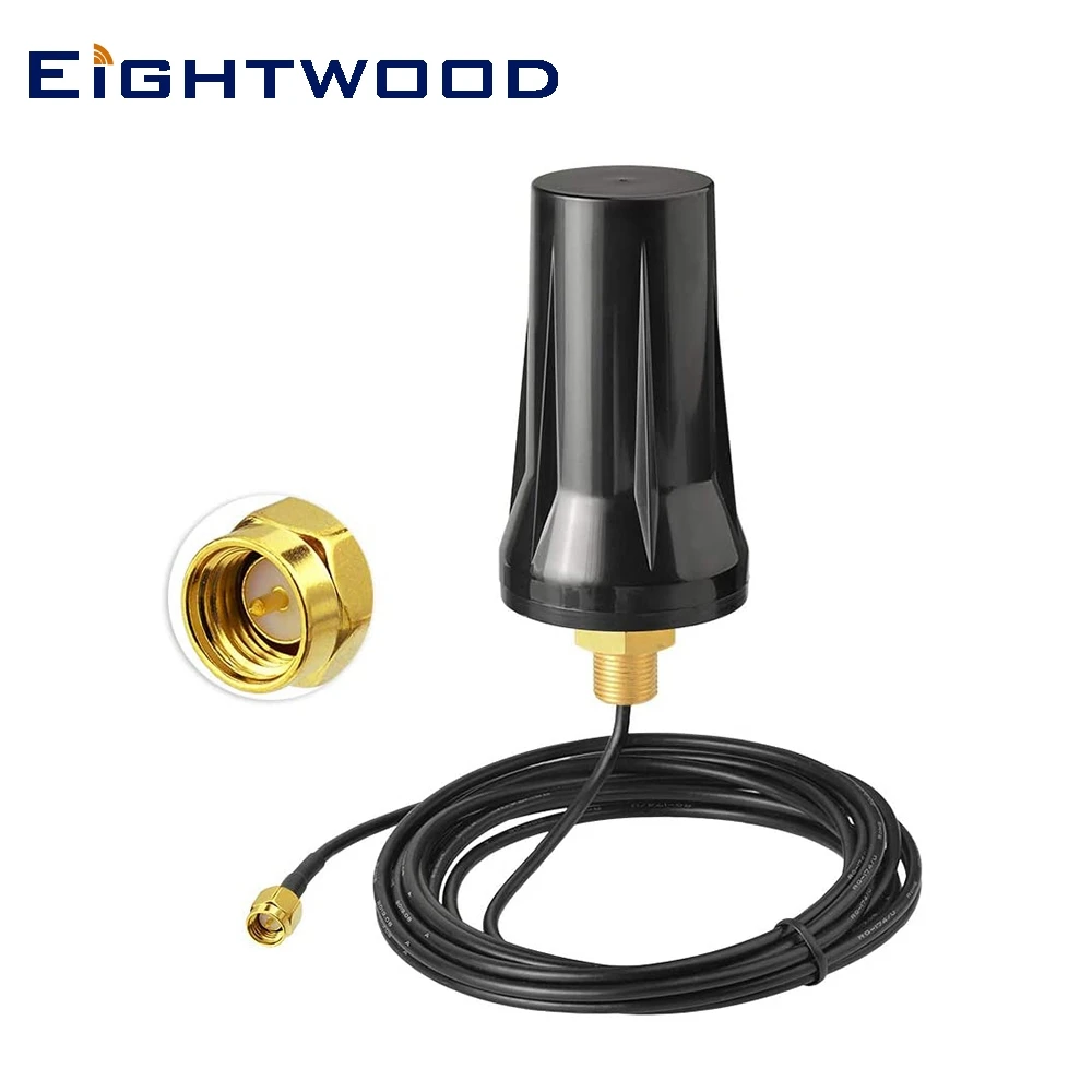 Eightwood 4G LTE SMA בורג הר Omni אנטנה עבור Verizon AT & T-T-MOBILE ספרינט נתב אלחוטי בית טלפון סלולארי שביל מצלמות