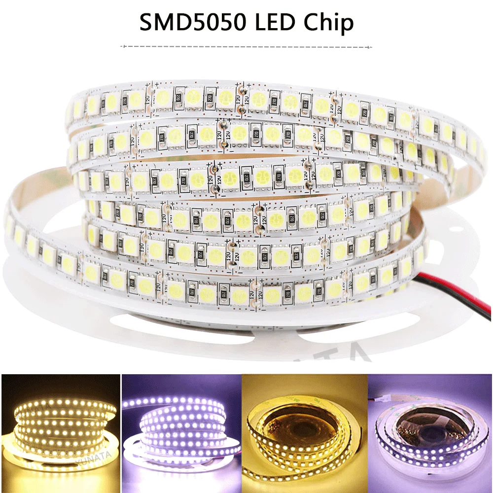 LED Strip 12V 24V Flexible LED Lamp Tape SMD 5054 2835 Led Light Stripe Waterproof 5M 5050 4040 Ribbon Diode Home Decor Light