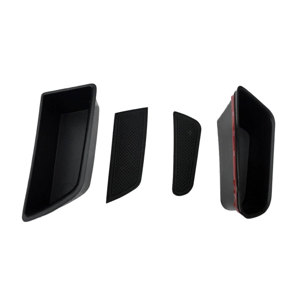 Car Front Door Handle Armrest Storage Box Tray Bin Kits ABS 2Pcs For Audi A4 A5 2009 2010 2011 2012 2013 2014 2015 2016 LHD