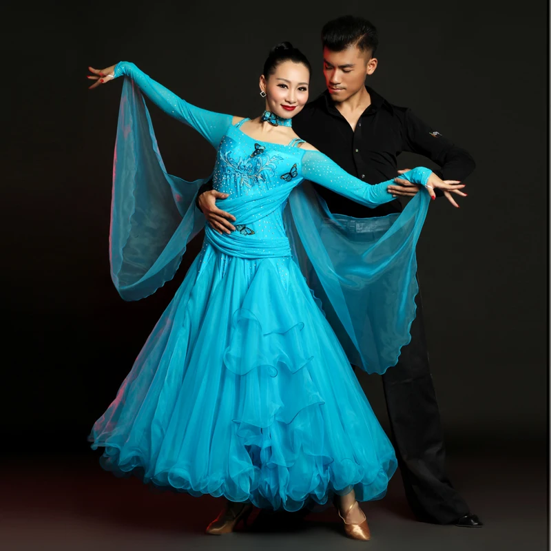 

Modern Dance Costume Women Ladies Dancewear Waltzing Tango Dancing Dress Ballroom Costume Evening Party Dress