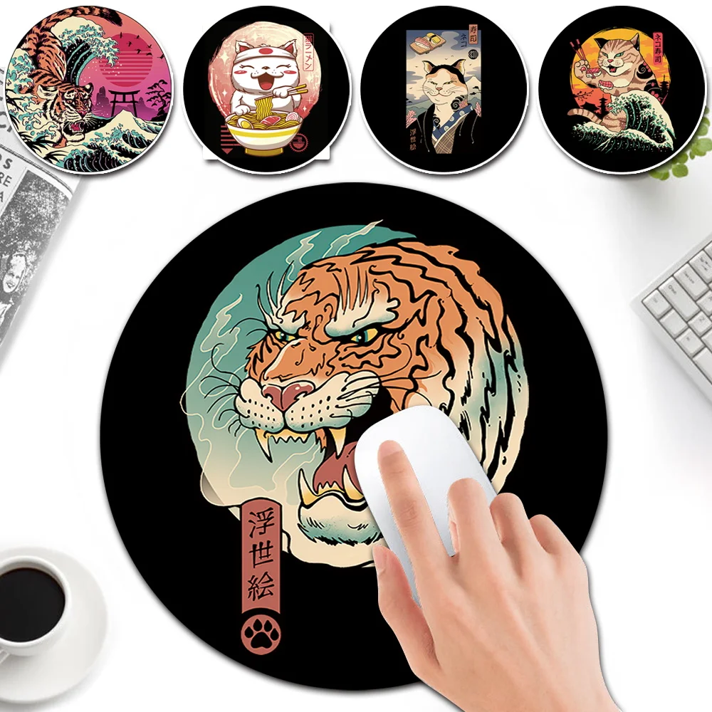 

Gaming Mouse Pads Stylish Desktop Leather PC Mousepad for Xiaomi/Huawei Anime Japan Cat Series Small Waterproof Gamer Desk Mats