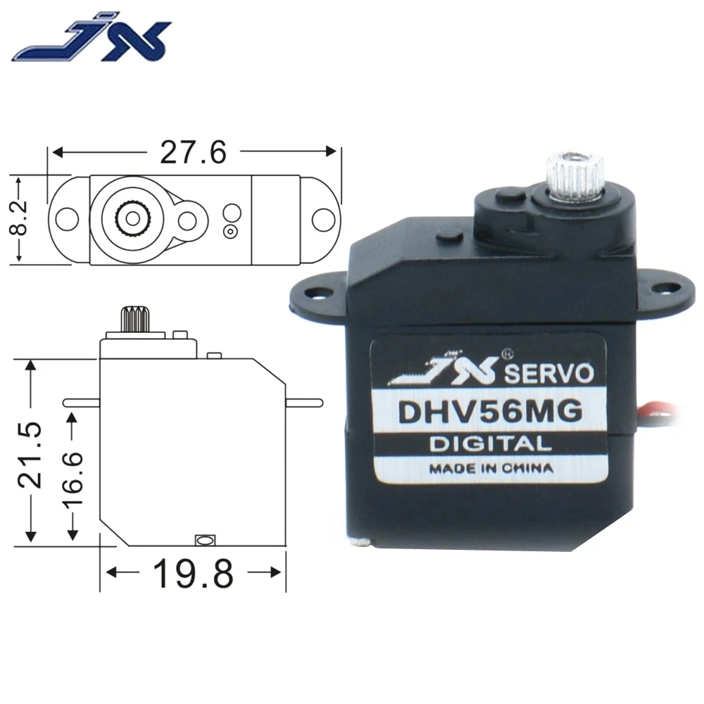 JX Servo DHV56MG 5.6g DS Digital Coreless MG Metal Gear HV Servo 1.2kg 0.10sec  For  RC Car Robot Airplane Aircraft Drone