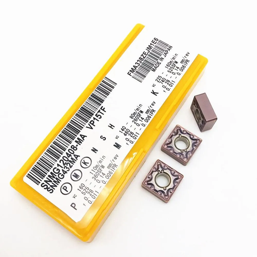 Твердосплавная вставка SNMG120404 SNMG120408 MA VP15TF UE6020 US735 металлический станок с ЧПУ SNMG120404 режущий инструмент токарный инструмент SNMG