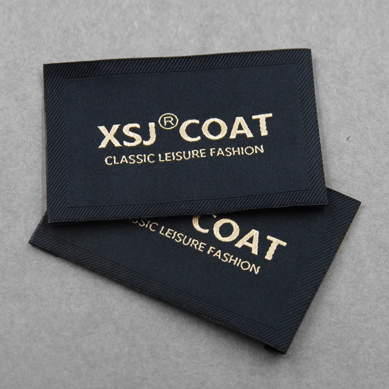 Customized Fabric Sewing Clothing Labels For Garment Brand Logo Woven Label With Personalized Name Clothes Tags For Dress