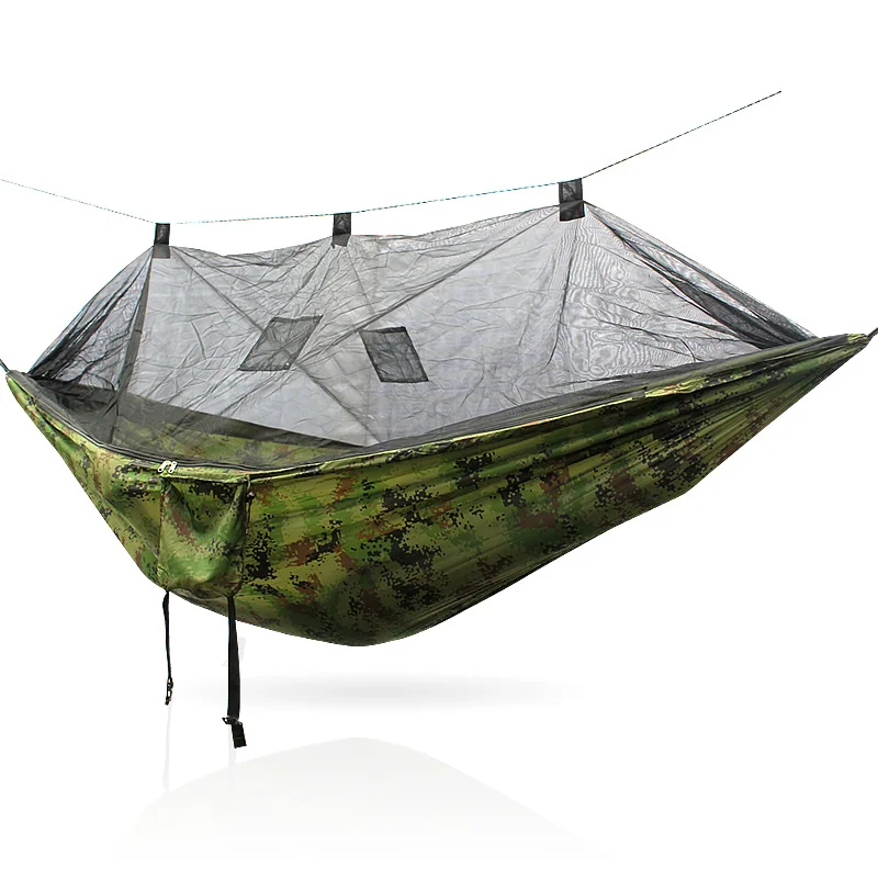 Hamaca de Camping portátil Pop-Up con mosquitera, Columpio de paracaídas, hamaca, dosel, material de Camping