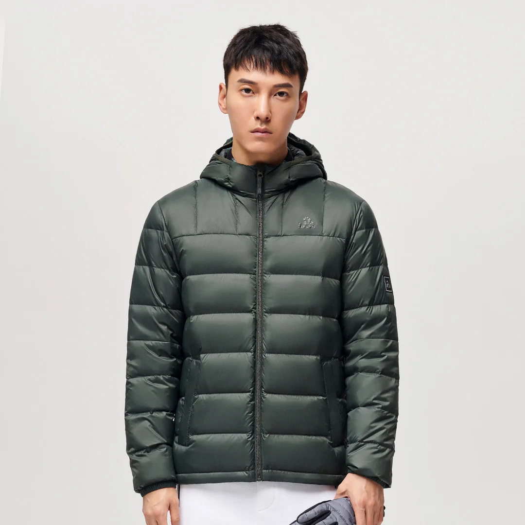 Youpin PELLIOT Men White Duck Down Jacket Hooded Lightweight Puffer Jacket Coat Water Wind Resistant Men Women Warm Winter Parka