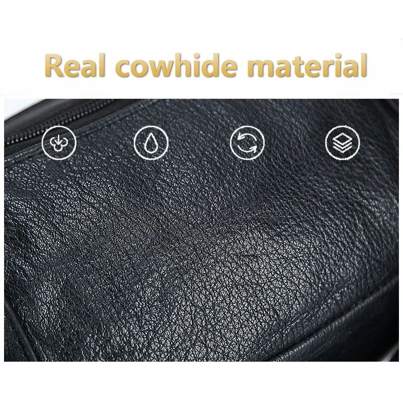 NEW Genuine Leather Mens Leather Fanny Pack Waist Bags Waist Bag Holographic Waist Purse Banana Bag Belt Pack Leg Fanny Pack