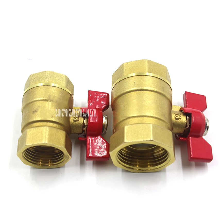 DN15/ DN20/DN25 Large Flow Thickening Brass Ball Valve Save Space Butterfly Handle Ball Check Inner Thread /inner Outer Thread