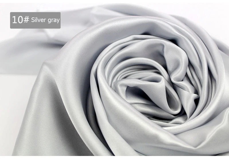 1 meter X 1.4 meter 100% Natural Silk Charmeuse Fabric 19 momme Pure Silk Satin Material For Gown Pajamas Pillowcase