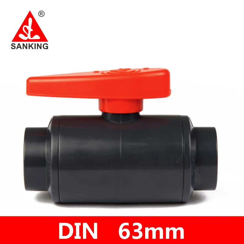 Sanking UPVC 63mm Ball Valve Connector Garden Irrigation Watering Pipe Adapter Tube Parts Tools